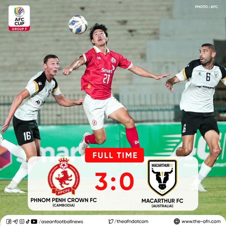Cambodian Football - Phnom Penh Crown 3 Macarthur FC 0