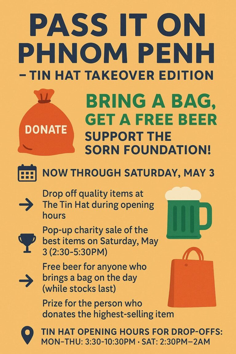 Tin Hat To Host Charity Event to Support the Sorn Foundation